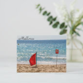 Carte Postale Pas de drapeau rouge nageant sur la plage - Mallor (Debout devant)