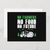 Carte Postale Pas de fermiers Pas de nourriture Pas de futur tra (Devant / Derrière)