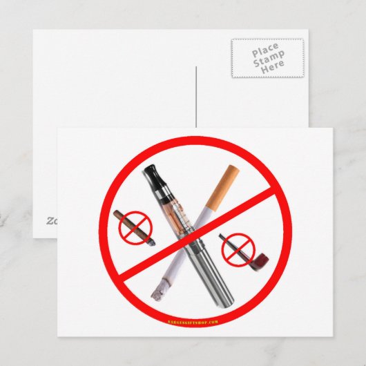 CARTE POSTALE PAS DE FUMEUR (Devant / Derrière)