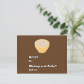 Carte Postale Pas de Grits drôle mignonne (Debout devant)