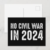 Carte Postale Pas De Guerre Civile En 2024 (Devant / Derrière)