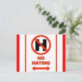 Carte Postale PAS de haine (Debout devant)