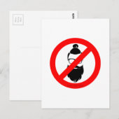 Carte Postale Pas de Hipsters ou de Buns (Devant / Derrière)