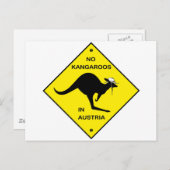 Carte Postale Pas de kangourous en Autriche ! (Devant / Derrière)