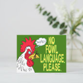 Carte Postale Pas de langue Fowl (Debout devant)
