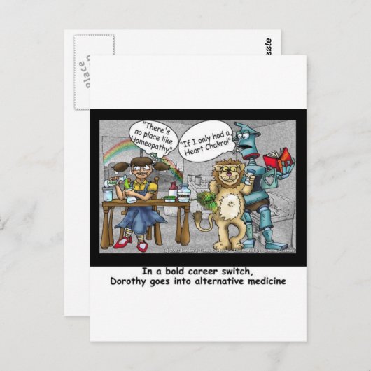 Carte Postale Pas de lieu comme l'homéopathie Cadeaux et T-shirt (Devant / Derrière)