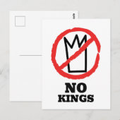 Carte Postale Pas de logo de rois, conception de panneau d'arrêt (Devant / Derrière)