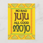 Carte Postale Pas de mauvais juju tout bon mojo drôle se bien (Devant)