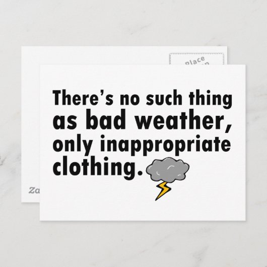 Carte Postale Pas de mauvais temps (Devant / Derrière)