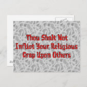 Carte Postale Pas de merde religieuse (Devant / Derrière)