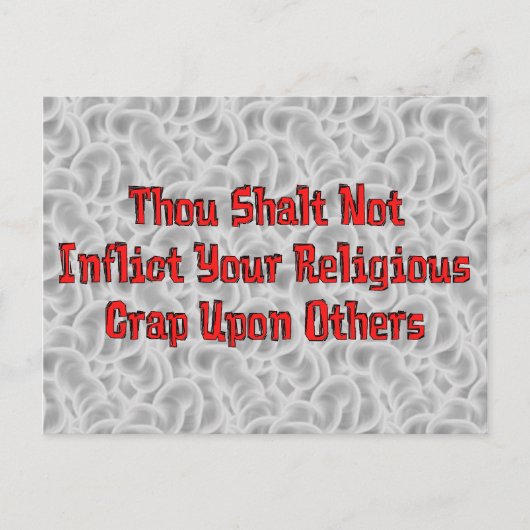 Carte Postale Pas de merde religieuse (Devant)