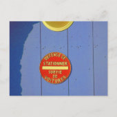 Carte Postale Pas de parking Signal français Porte de garage ble (Devant)