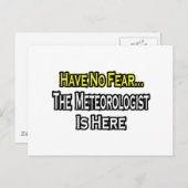 Carte Postale Pas De Peur...Le Météorologue Est Là (Devant / Derrière)