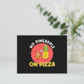 Carte Postale Pas de pizza à l'ananas (Debout devant)