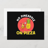 Carte Postale Pas de pizza à l'ananas (Devant / Derrière)