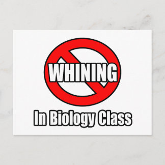 Carte Postale Pas de plaintes en classe de biologie