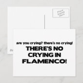 Carte Postale Pas de pleure - Flamenco (Devant / Derrière)