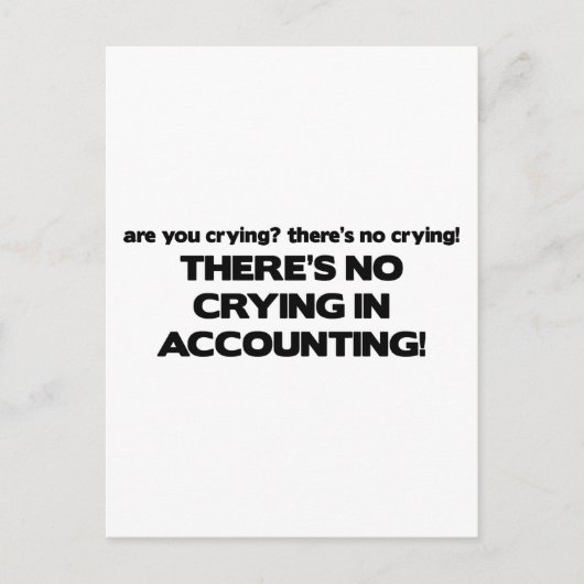 Carte Postale Pas de plis dans la comptabilité (Devant)