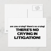 Carte Postale Pas de plis dans les litiges (Devant / Derrière)