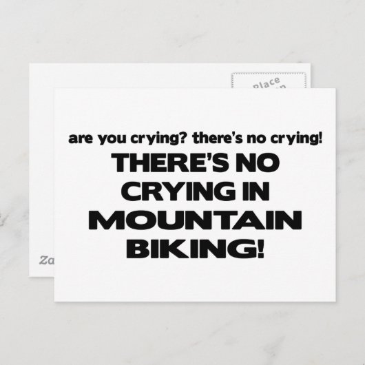 Carte Postale Pas de plis - VTT (Devant / Derrière)