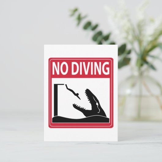 Carte Postale Pas de plongée (Mosasaurus) (Debout devant)