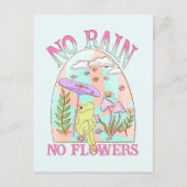 Carte Postale Pas de pluie, pas de fleurs - Floral et champignon (Devant)