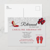 Carte Postale Pas de pompes Bonjour Flip Flops Parti de retraite (Devant / Derrière)