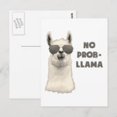 Carte Postale Pas de problème Llama (Devant / Derrière)