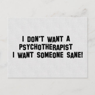 Carte Postale Pas de Psychos !