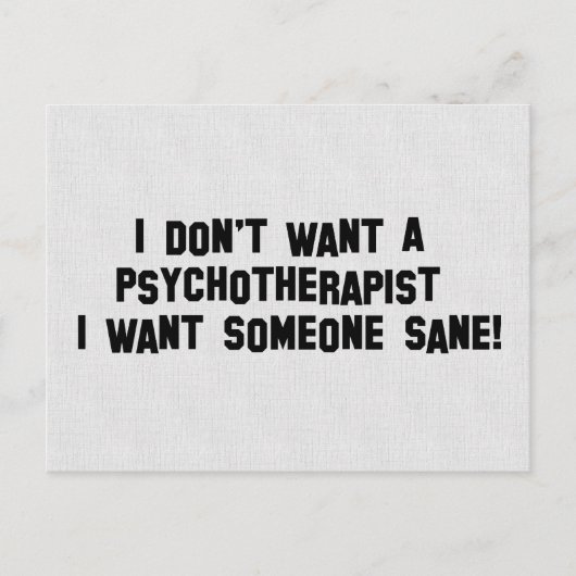 Carte Postale Pas de Psychos ! (Devant)