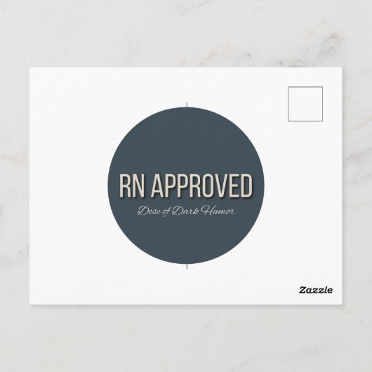 Carte Postale Pas de réanimation, juste du gâteau - Infirmière à (Dos)