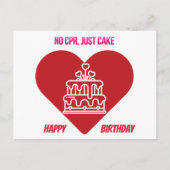 Carte Postale Pas de réanimation, juste du gâteau - Infirmière à (Devant)