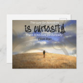 Carte Postale "Pas de remède à la curiosité" Citation inspirée P (Devant / Derrière)