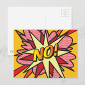 Carte Postale Pas de rétro BD Pop Art amusant (Devant / Derrière)