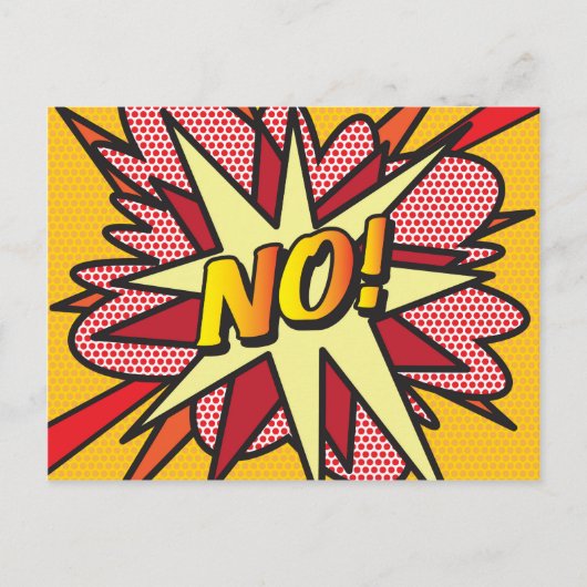 Carte Postale Pas de rétro BD Pop Art amusant (Devant)