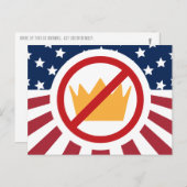 Carte Postale PAS DE ROIS ! Le drapeau anti-Trump (Devant / Derrière)