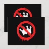 Carte Postale Pas de rois Protester Panneau de stop (Devant / Derrière)