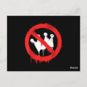 Carte Postale Pas de rois Protester Panneau de stop (Dos)