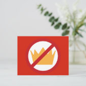 Carte Postale PAS DE ROIS ! Rouge anti-Trump (Debout devant)