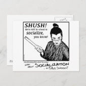 Carte Postale Pas de socialisation ! (Devant / Derrière)