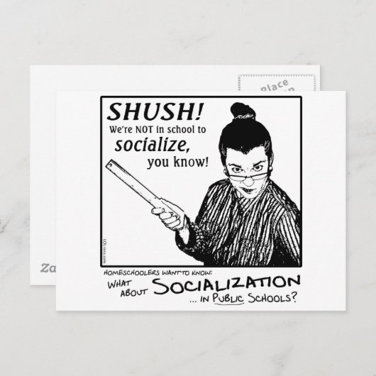 Carte Postale Pas de socialisation ! (Devant / Derrière)