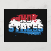 Carte Postale Pas de stress - Mentalité positive rouge blanc ble (Devant)