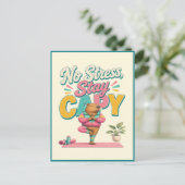 Carte Postale Pas de stress, reste capy ! Yoga Chill Capybara (Debout devant)