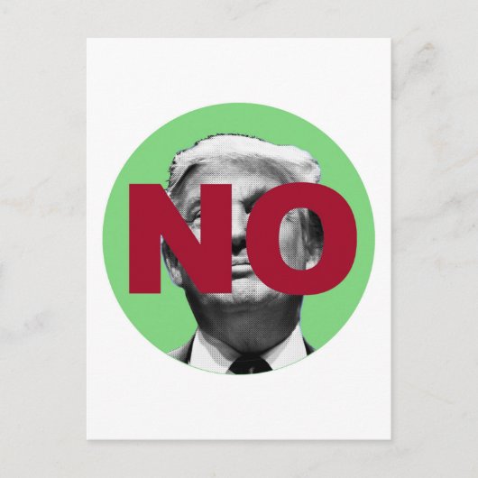 Carte Postale Pas de Trump (vert et rouge) (Devant)