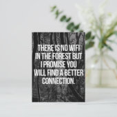 Carte Postale Pas De WiFi Dans La Forêt (Debout devant)