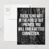 Carte Postale Pas De WiFi Dans La Forêt (Devant / Derrière)