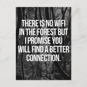 Carte Postale Pas De WiFi Dans La Forêt
