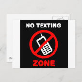 Carte Postale Pas de zone de SMS (Devant / Derrière)