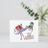 Carte Postale pas d'échappée drôle amour poulpe (Debout devant)