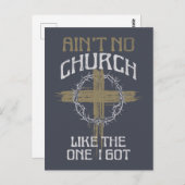 Carte Postale Pas d'église comme celle que j'ai eu design de tex (Devant / Derrière)